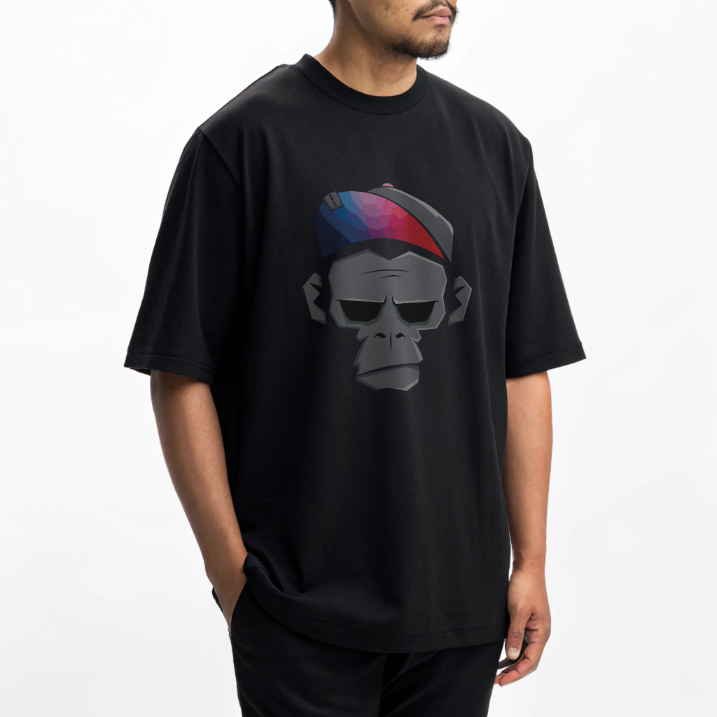 styleslish monkey print oversized t-shirt